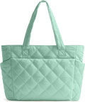 Uselike Tote Bag for Women, Lightweight Puffer Tote Work Bags with Compartments for Travel, Quilted Shoulder Bag with Zipper