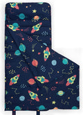 david's kids Toddler Nap Mat Set with Removable Pillow, Ultra Soft Slumber Bags for Boys Girls，Perfect for Preschool, Daycare, Kids Sleeping Bags with Rollup Design, 50"x20", Space & Star