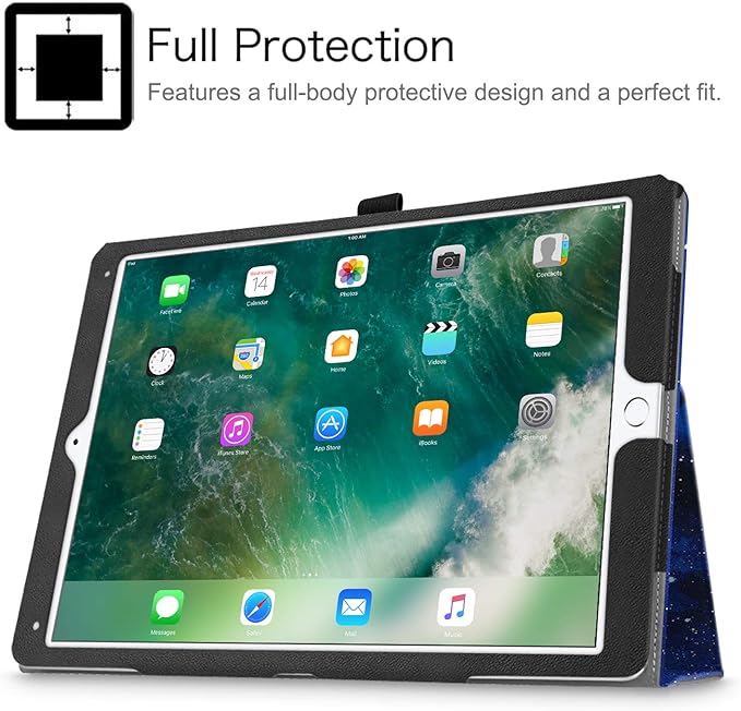 Fintie Folio Case for iPad Pro 12.9 (2nd Gen) 2017 / iPad Pro 12.9 (1st Gen) 2015 - [Corner Protection] Premium PU Leather Smart Stand Protective Cover with Auto Sleep/Wake (Starry Sky)