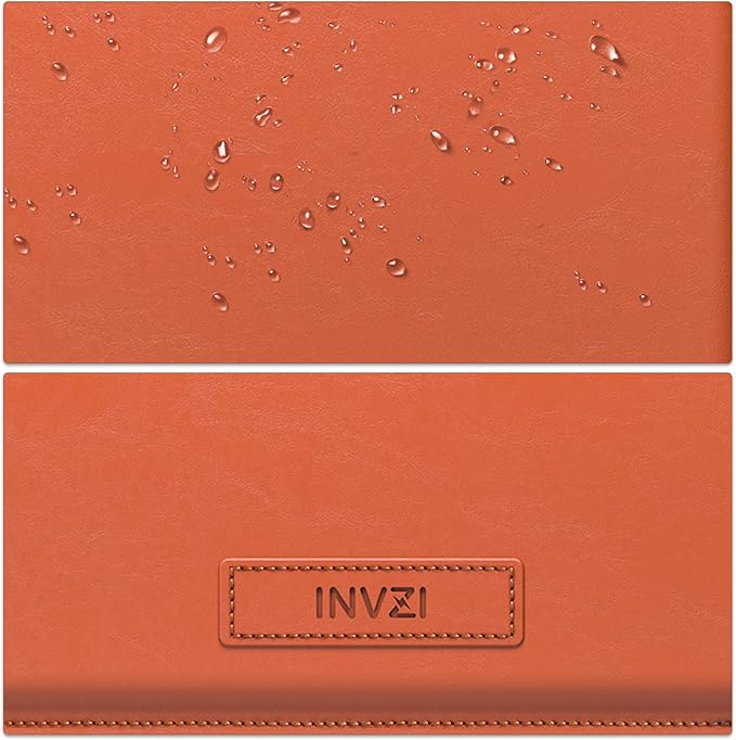INVZI MacBook Sleeve, Vegan Leather Bag Compatible with 15”/16" MacBook Pro M3/M2/M1/Max 2024-2019, Compact Design with Invisible Stand (Saddle Brown)