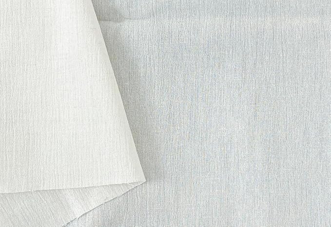 Linen Rayon Blend Fabric by The Linen Lab – Lightweight, Soft, Pre-Washed Material for Sewing, Clothing, Crafts & DIY (1 Yard pre Cut, Ivory with Natural Wrinkle Effect)