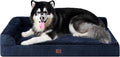 EHEYCIGA XXL Dog Bed Memory Foam, Orthopedic Giant Dog Bed Jumbo with Washable Removable Cover, Waterproof Pet Sofa Couch with Nonskid Bottom, 48x35x7.5, Navy Blue
