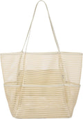 Tainehs Beach Bag - Mesh Tote Bag Beach Vacation Clothes for Women Pool Bag for Travel Pool Family Cruise Essentials 2026
