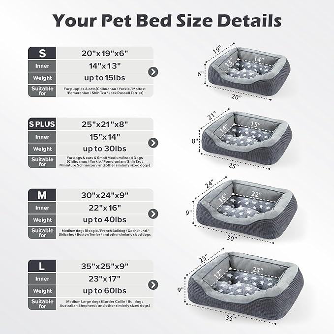 SIWA MARY Dog Beds for Small Dogs & Cats, Washable Dog Sofa Bed with Wide Sides, Pentagram Pattern Design, Pet Cuddler Bed, Warming Soft Calming Puppy Bed for Sleeping, Non-Slip Bottom