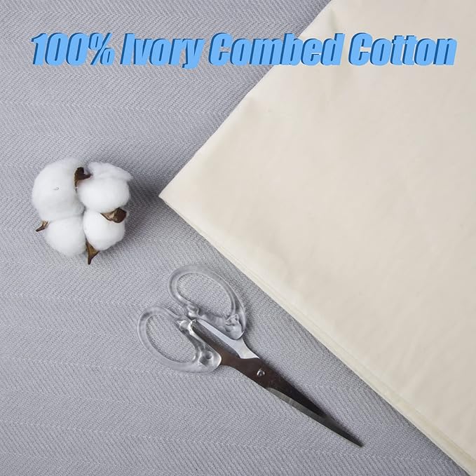 2 Yard Ivory Cotton Fabric,Natural Cotton Poplin Fabric by The Yard,59 Inches Wide 100% Cotton Fabric,Soft Embroidery Muslin Quilting Material for Sewing Material Apparel Cloth