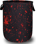 Blood Splattered Laundry Basket, Laundry Hamper Collapsible Oxford Cloth with Handle Clothes Toy Storage Bin for Bathroom Laundry Room Bedroom 15.7 X 20 Inch