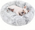 Aofast Calming Dog & Cat Bed for Extra Large Small Medium Sized Pet, Donut Washable Comfort Fluffy Warm Round Mat for Puppy Kitten, 8 Size Essentials Furniture Supplies Indoor