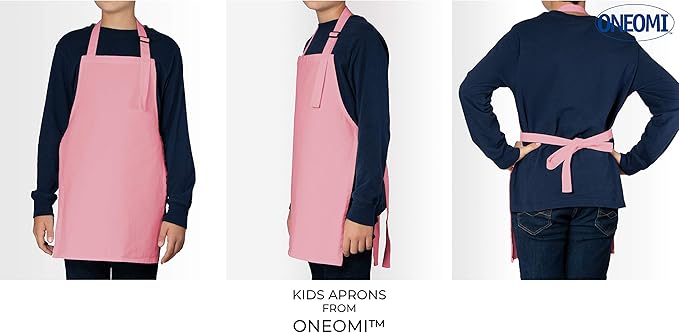 Kids Apron, Medium, 100% Cotton With An Adjustable Strap to fit All Ages