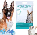 Dog Shampoo Mitts Pet Bath Wipes, Pet Cleaning Deodorizing Glove Wipes for Dogs & Cats,Fragrance-Free, Gentle Grooming Mittens for Sensitive Skin (1Pcs)