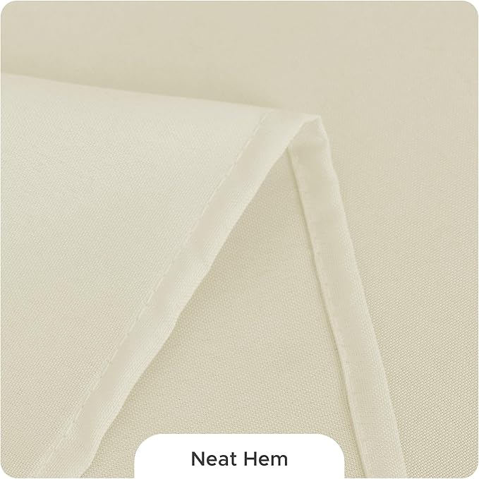 Fitable 8 Pack Round Tablecloths: Stain Resistant Wrinkle Free Circle Table Clothes, Washable Reusable Polyester Table Covers for Wedding Party Birthday Banquet Reception(Ivory, 84 Inch)