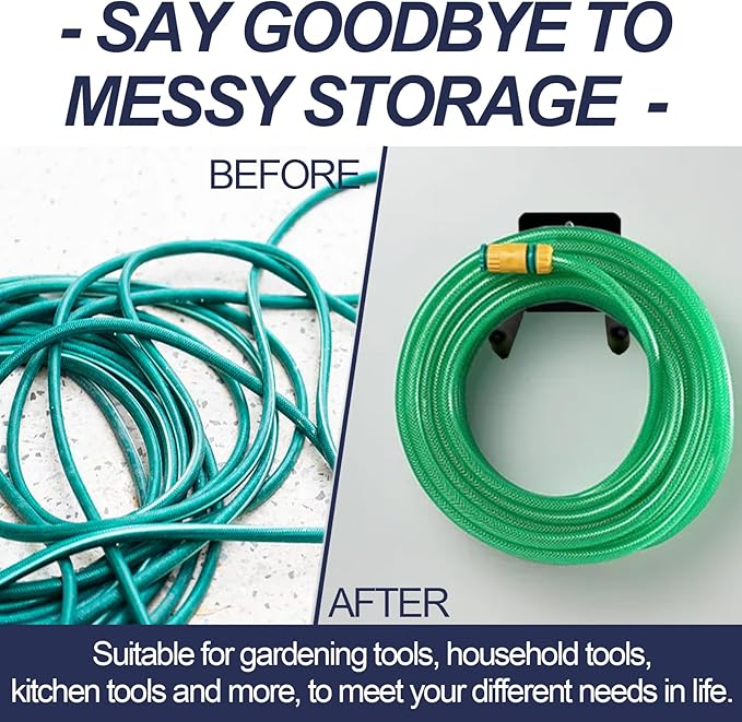 Heevir Large Garage Hooks Heavy Duty - 4 Pack 12.2" Long Garage Storage Utility Hooks, Wall Mount Ladder Hanger, Garage Organizer for Hanging Tool, Chairs, Hoses, Garden Tool, Bulk Items, Ropes, etc.