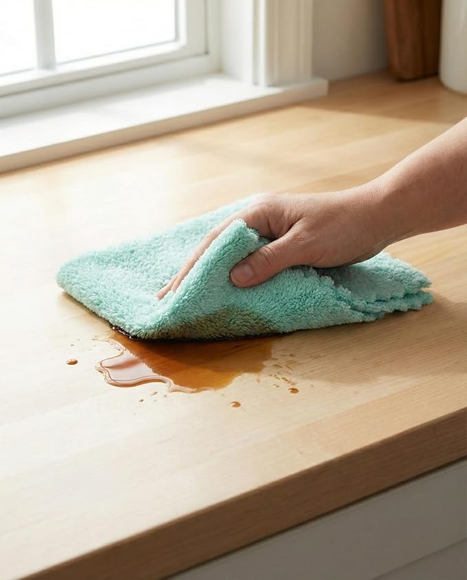 BRODER MFG. INC. Extra Large Microfiber Kitchen Towels (16x19, 5-Pack Assorted Pastels) - Ultra Plush, Lint Free Reuseable Cloths for Everyday Use- Absorbent Scalloped Edge Dish Cloths