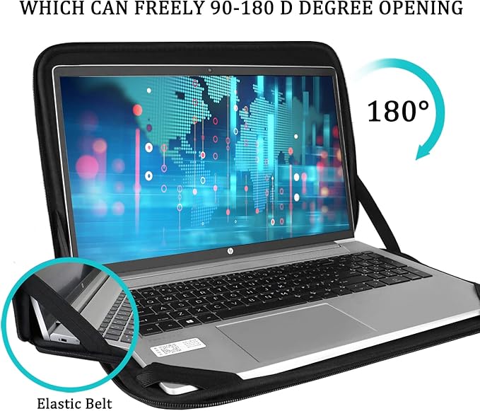 Laptop Case Sleeve 15.6 inch, Durable Shockproof Protective Computer Carrying Cover with Front Pocket, Briefcase Handbags Laptop Sleeve Bag for 15.6 inch HP, Dell, Acer, Asus, Notebook, Black