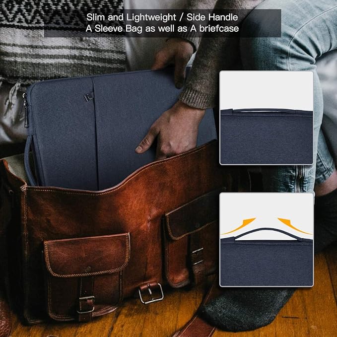Laptop Sleeve for 13.8 Inch Microsoft Surface Laptop 7, 13.5-inch Surface Laptop/6/5/4, Dell XPS 13/ Latitude, Lenovo Acer HP ASUS Computer Carrying Bag, Blue