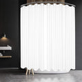 Barossa Design Extra Wide Waffle Weave Shower Curtain 144 x 72 Inch - 230GSM Heavy Fabric, Washable, Water Repellent, Spa, White, 24 Holes