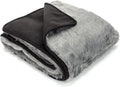 Callarome Waterproof Faux Fur Dog Blanket - Waterproof Dog Blanket for Bed, Couch or Dog Crate - Grey [50"x60"]