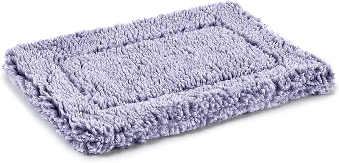 PELZIN Stoutwool Indestructible Dog Bed - Fluffy Chew Proof Dog Crate Pad - Tough Kennel Pad for Aggressive Chewers - Washable, Ideal for Toy Breeds & Fits 18-Inch Crate - 17"x11", Jacaranda
