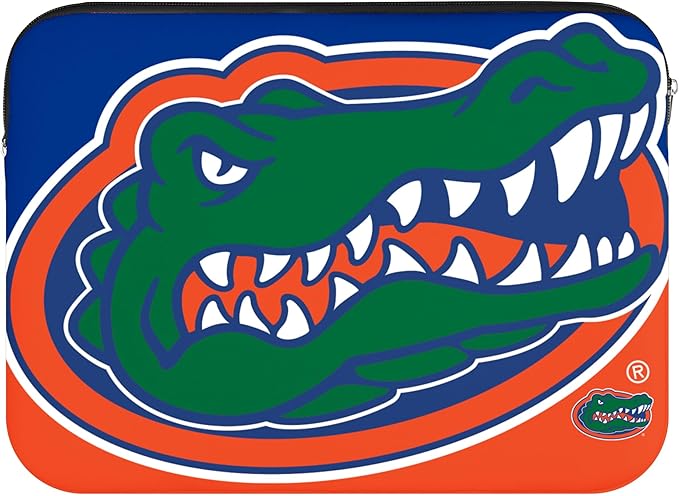 FOCO NCAA Official 15" Inch Colorblock Primary Logo Zipper Laptop Computer Sleeve Case Bag (Florida Gators)
