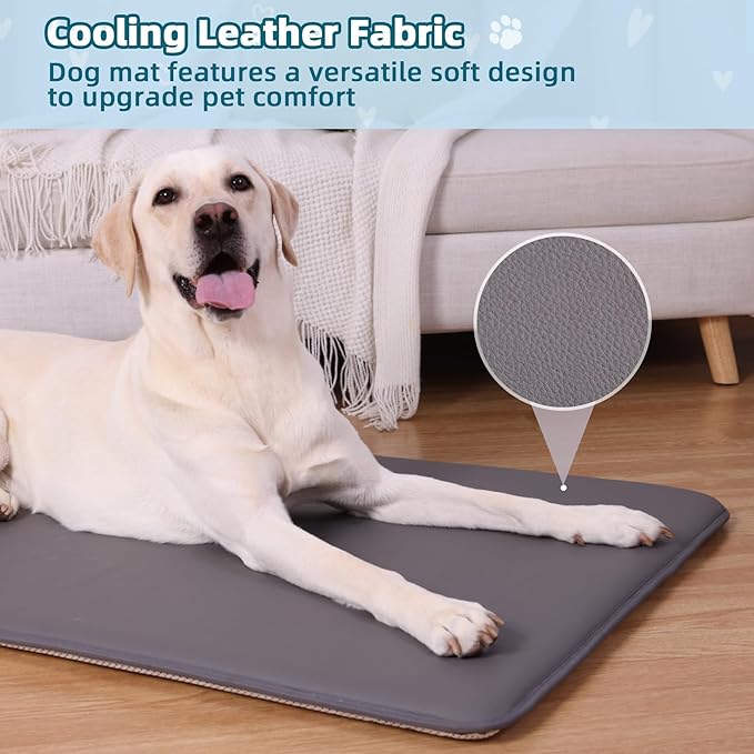 WAYIMPRESS Dog Crate Pad Mat, Waterproof Kennel Cage Mat, Cooling Pet Bed for Small Medium Dogs, Outdoor Pet Bed with High Resilience Foam,Wipe Clean & Easy Rinse, Anti Slip 30 inch Graphite Grey