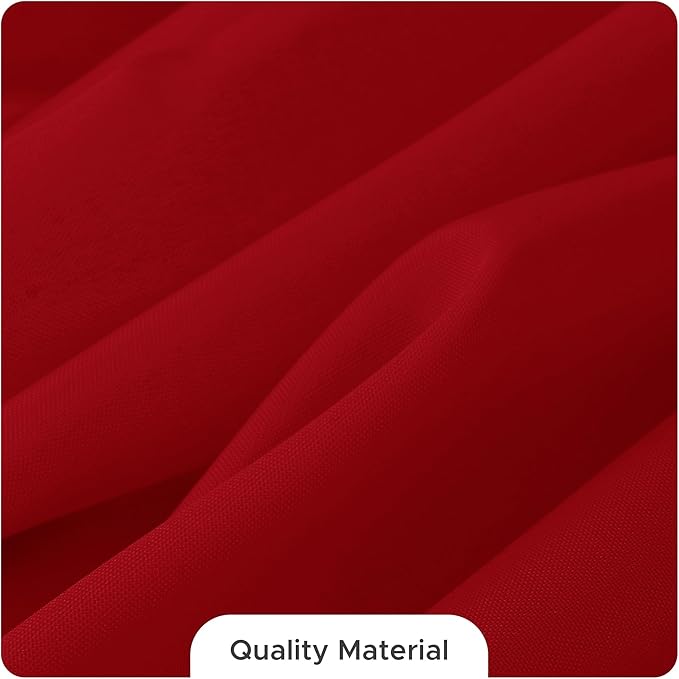 Fitable 8 Pack Rectangle Tablecloths: Stain Resistant Wrinkle Free Table Clothes, Washable Reusable Polyester Table Covers for Wedding Christmas Party Birthday Banquet Reception(Red, 60x102 Inch)