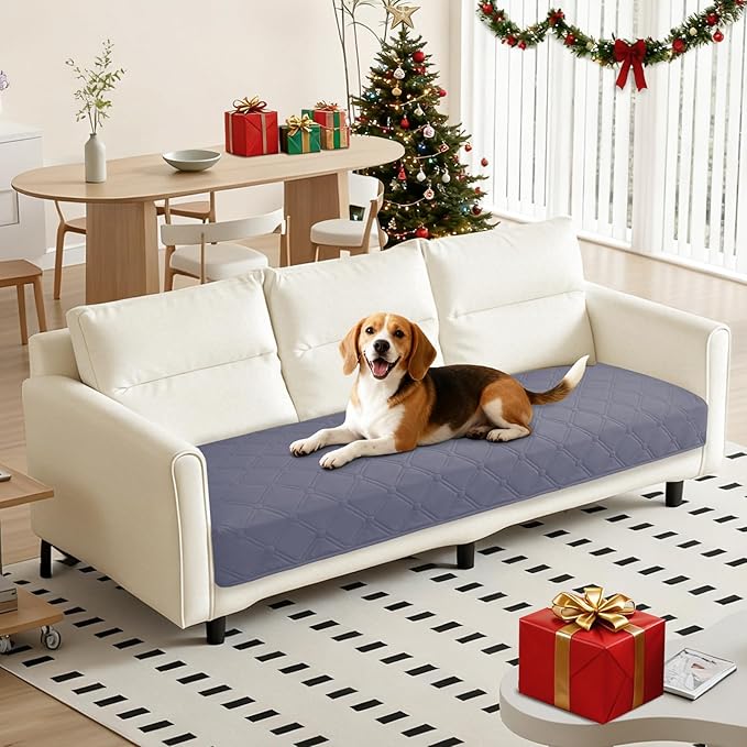 CYCMACO Waterproof Dog Bed Cover Pet Blanket, Soft Couch Cover for Dogs Washable, Non-Slip Dog Blanket Protect Furniture Couch Sofa Car for Puppy Large Dogs Cat (30x70 Inch, Grey Blue)