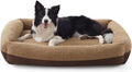 FURTIME Washable Dog Bed Large Sized Dogs, Washable Comfy Fluffy Large Dog Bed, Removable Zipper Cover Machine Wash, Soft Orthopedic Bed Durable Pet Cuddler with Anti-Slip Bottom, 36"x27"x8", Brown