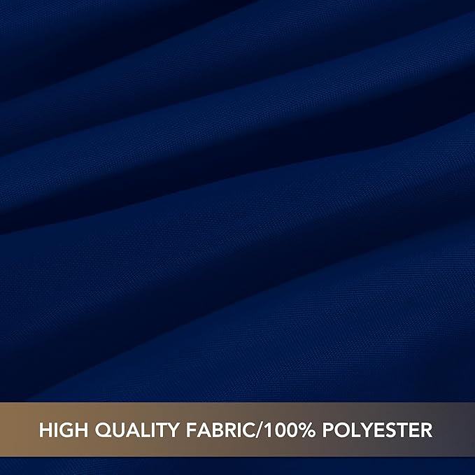 sancua Round Tablecloth 90 Inch Diameter, 8 Pack - Circle Polyester Fabric Table Cloth for Wedding Party Reception Banquet Birthday, Washable Formal Table Cover (Fit 30-72 Inch Tables), Navy Blue