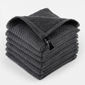 DishCloths Kitchen|Waffle Terry Check Weave Hand Towels|Cotton 12x12 Reusable Dish Rags Washing Scrub Cleaning Dishes|Dish Bar Mop Towels Hand Wipes|Spring Easter Basket Decor|6 Pc Set-Grey