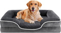 NEWBULIG 35x25 Inch Orthopedic Dog Bed Large Sized, Dog Couch/Sofa Bed with Washable Cover, Waterproof, Memory Foam, Soft Fluffy Surface