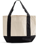 TBF 12 Pack Mini Iconic Canvas Shopping Bags with Gusset – Reusable Eco-Friendly Tote Bags with Handles