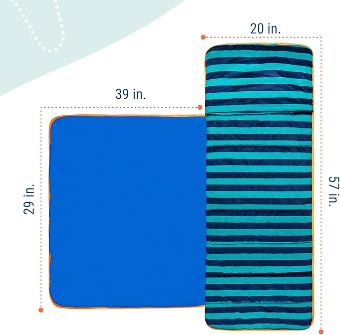 Wildkin Kids Plush Nap Mat – Soft, Cozy, Convenient for Daycare & Preschool