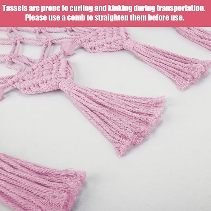 iHansee Stuffed Animal Hammock Corner, 56 Inch Jumbo Macrame Ceiling Toys Net, Pink Wall Hanging Organizer Holder Plush Storage Display Net Mesh with LED Lights for Nursery Playroom Kid Room Decor