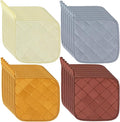 Uiifan 30 Pieces Cotton Pot Holders for Kitchen Washable Heat Resistant Potholders Oven Hot Pads for Cooking and Baking, 7.87 x 7.87 x 0.2 Inch(Chic Color)