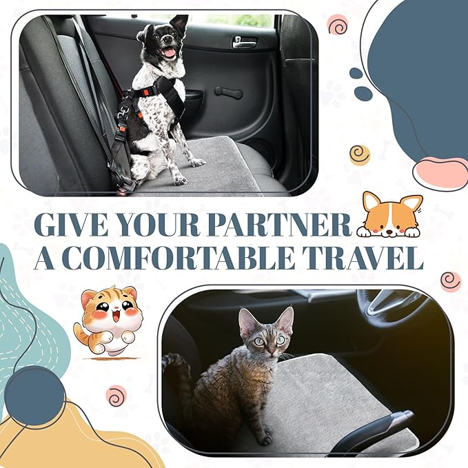 Drydiet 4 Pcs Pet Carrier Pad Travel Pet Reversible Dog Mat Replacement Liners for Travel Dog Bed Pad Washable Plush Double Sided Bed Mat for Cat Kennel Crate(Grey,17 x 11 Inch)