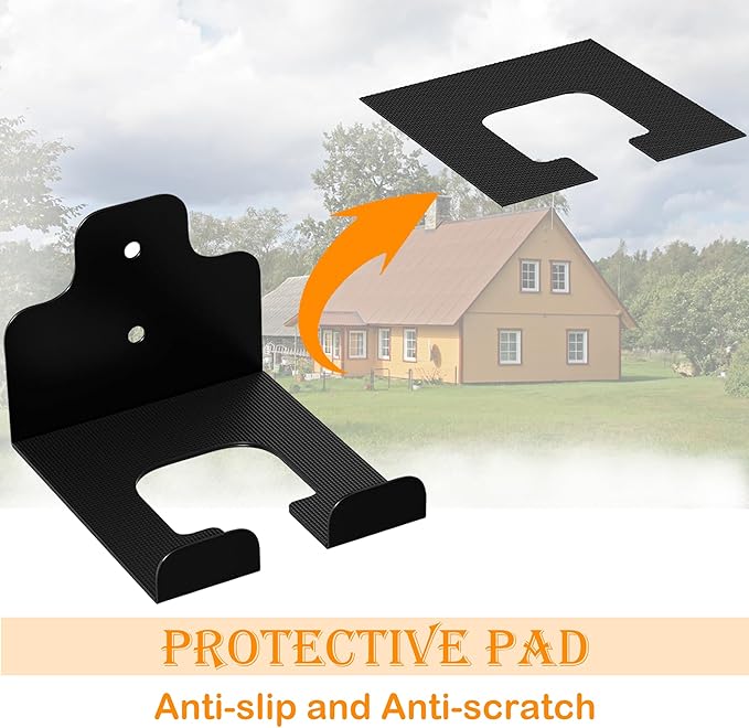 Aoutou 4PCS Garage Organizer Trimmer Rack, Wall Mounted Tool Hanger for Grass Trimmer, Hedge Trimmer, Weed Whackers & Garden Tools – Heavy Duty, Space-Saving, Anti-Rust Storage Rack for Garage & Home