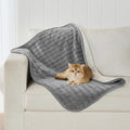 Yaning Waterproof Blanket for Bed Couch Sofa Car, Soft Leakproof Dog Blanket with 3D Bubble Pattern, Reversible Water Proof Pet Blankets for Dogs Cats Puppies (30"x40", Grey)