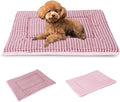 BVAGSS Reversible Dog Crate Pad, Memory Foam Pet Bed Mat, Soft Warm Machine Washable Sleeping Kennel Mattress for Small Medium Dogs XH079 (24''x18''x1.6'',Pink)