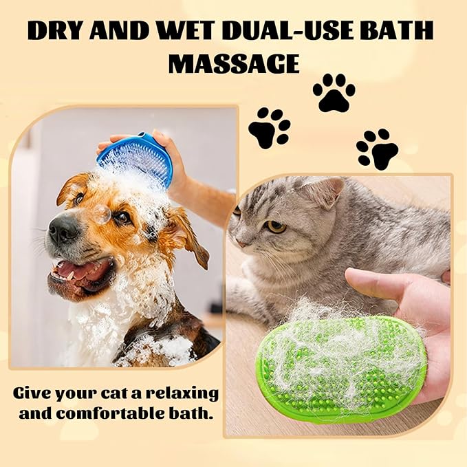 Pet Hair Removal Gloves, Pet Grooming Gloves, Electrostatic Pet Hair Remover Glove for Dogs and Cats, Pet Hair Removal Tool for Furniture, Carpet, Car Seat, Clothes (2PCS)