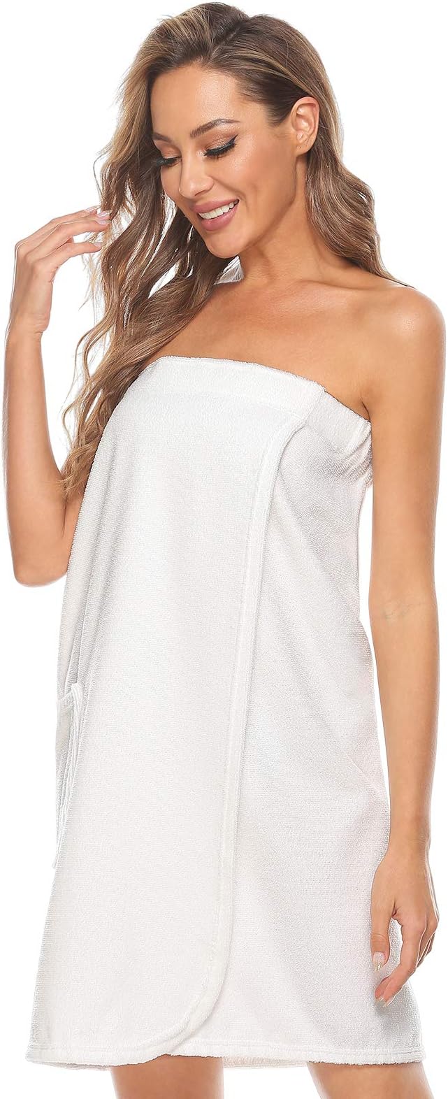 Orrpally Women Shower Wrap Robe Bath Wrap Towel Spa Body Wrap Adjustable Closure Bathrobe