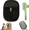 Pet Hair Removal Glove for Cats and Dogs,Mesh Hair Grooming Mitt, Equipped with 1PCS Pet Grooming Comb