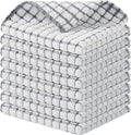 Kitinjoy Cotton 8 Pack Terry Kitchen Dish Cloths, 12 x 12 Inches Super Soft and Absorbent Dish Rags, Quick Drying Dish Towels for Washing Dishes, Grey