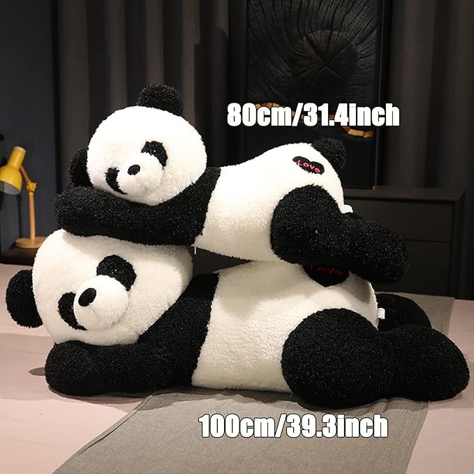 Somao Giant Panda Bear Stuffed Animal Plush Toy Cute Large Panda Soft Hugging Pillow for Kids Girlfriend Sleeping Cushion Gift (100cm/39.3inch) …