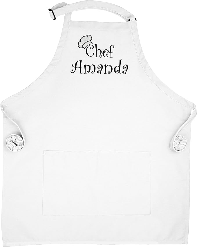 Custom Apron | Embroidered Kitchen Apron Women | Chef Apron For Men | Personalized Apron With Pockets