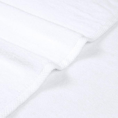 Amazon Basics 100% Cotton Soft Quick-Dry Bath Towel Set, 8-Piece, White, 10" x 7" (Pack of 6)