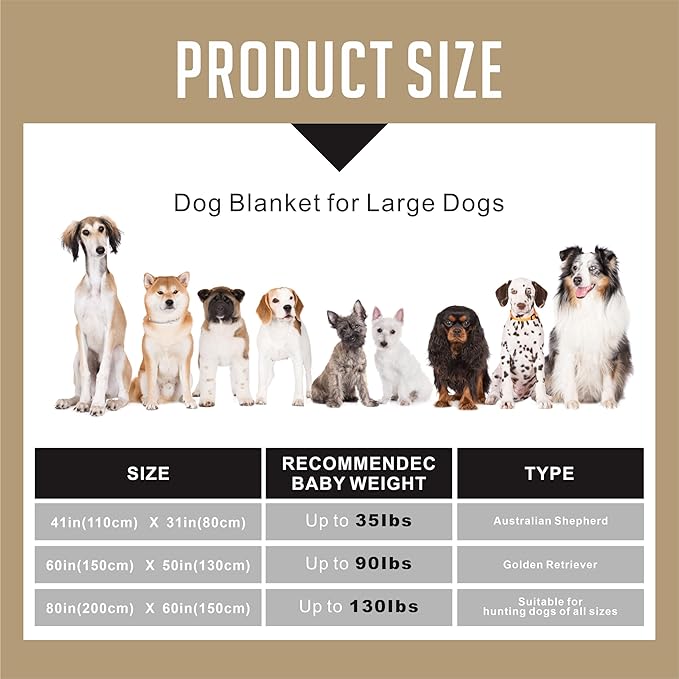 Gowyeg Dog Blankets for Large Dogs Upgraded, Dog Cat Flannel Blankets Washable, Cute Bone Paw Print Blanket for Bed Cover, Couch, Crate, 80x60 inch