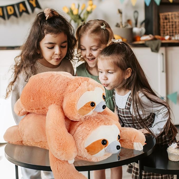 EJK Sloth Plush Toy,Sloth Stuffed Animal, Cute Sloth Plush Pillow, Plush Doll, Birthday, Christmas, Children's Gift, Room Decoration (50CM=19.6IN)