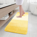 Arotive Microfiber Bathroom Rugs, Shaggy Soft and Absorbent Bath Rug, Non-Slip, Thick Plush Machine Washable Dry Bath Mats for Bathroom, Tub and Shower, 59x17, Yellow, Rectangular