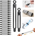 30 Pcs Silicone Cable Ties, Reusable Data Cable Organizer Wire Organizers for Office, Multipurpose Elastic Cord Wraps Cable Management for Charging Cord,Appliances,Home,Office,Kitchen,School,Travel