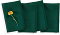 Solino Home Evergreen Linen Napkins Set of 4-100% Pure Linen Fringe Dinner Napkins 20 x 20 Inch for Winter, St Patricks Day - Handcrafted and Machine Washable