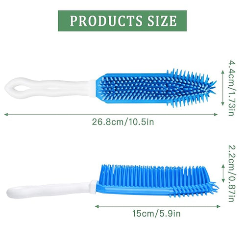 Akamino 3 Pieces Pet Hair Remover - Car & Auto Detailing Brush, Lint Remover for Dogs Cats, Rubber Massage Brush for Furniture, Car Interiors, Carpet